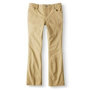 Girls Beige Khaki Jeans